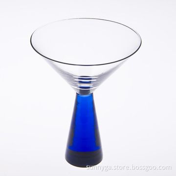 Martini Glass with Color Base, Comes in Various Designs